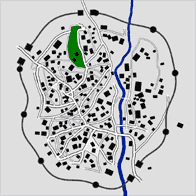 City Map - Small Town with town wall