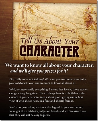 Tell Us About Your Character